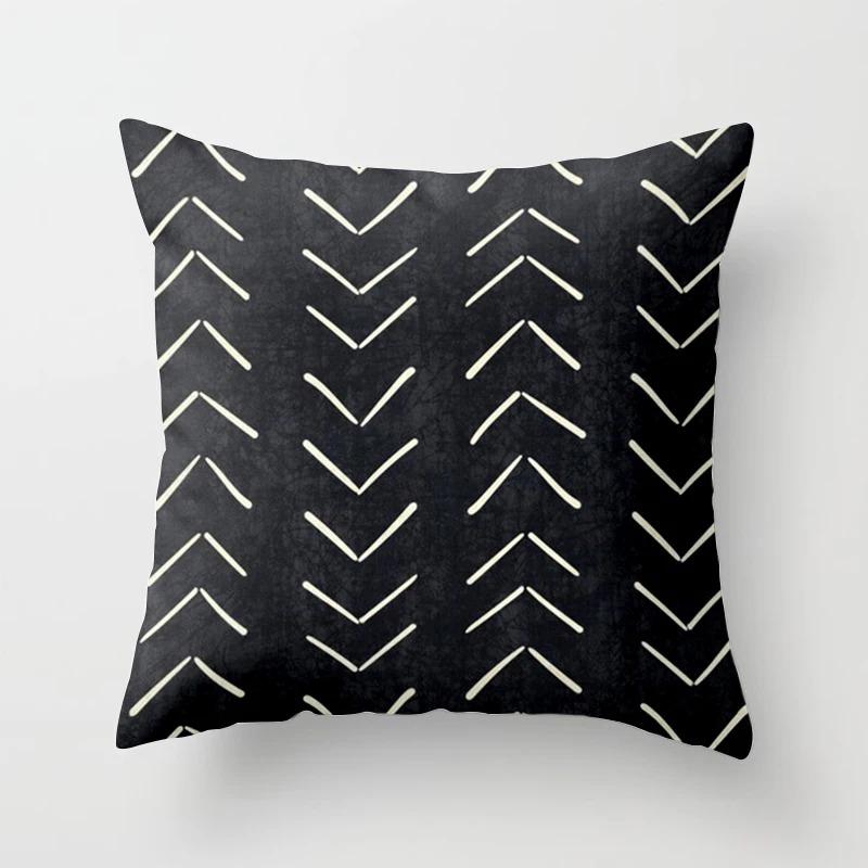 Black and White Simple Decorative Pillowcase Living Room Office Home Pillowcase Car Ornaments