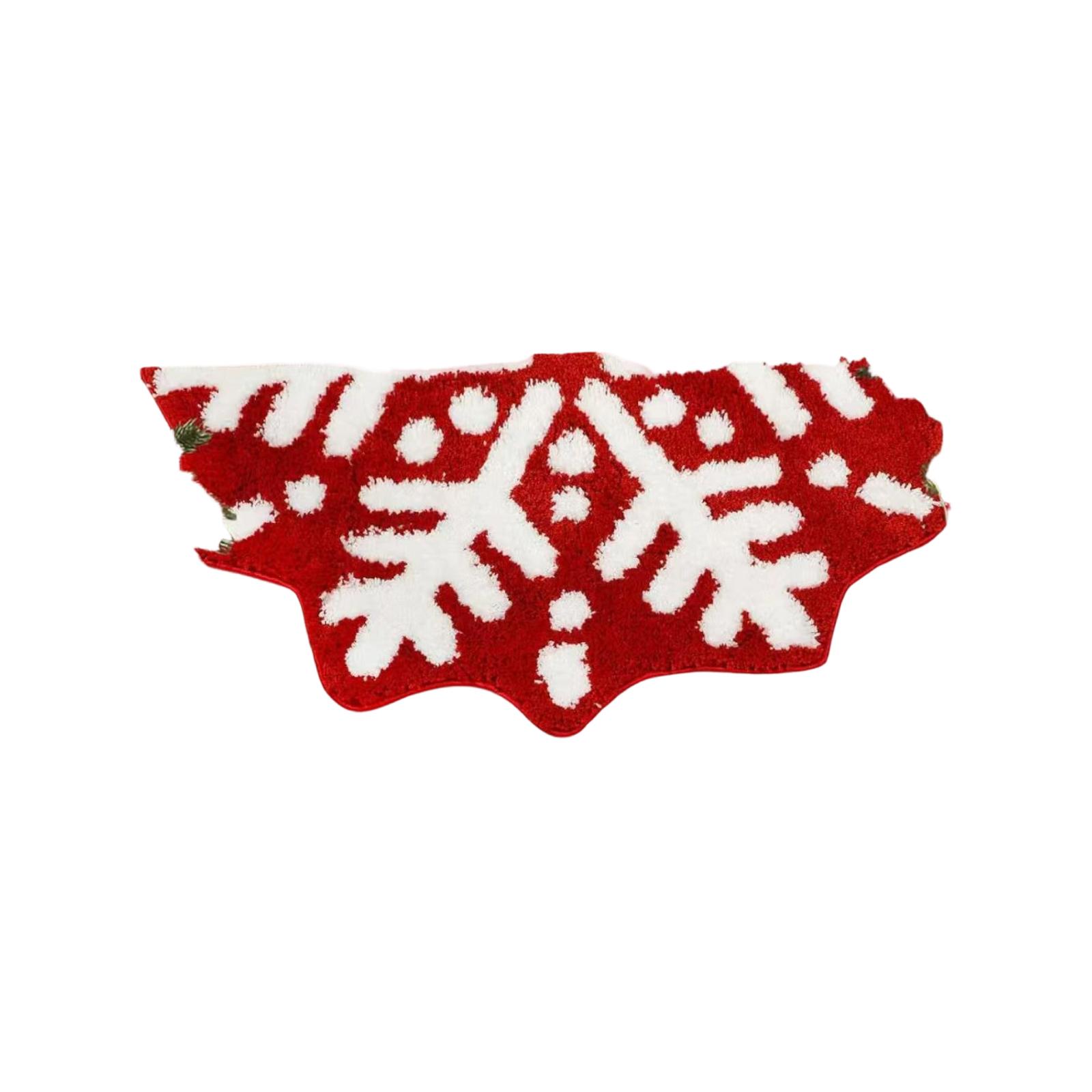 

Christmas-themed Faux Cashmere Rug, Doormat, Floor Mat, Decorative Mat For Bathroom, Toilet, And Entryway. One Size