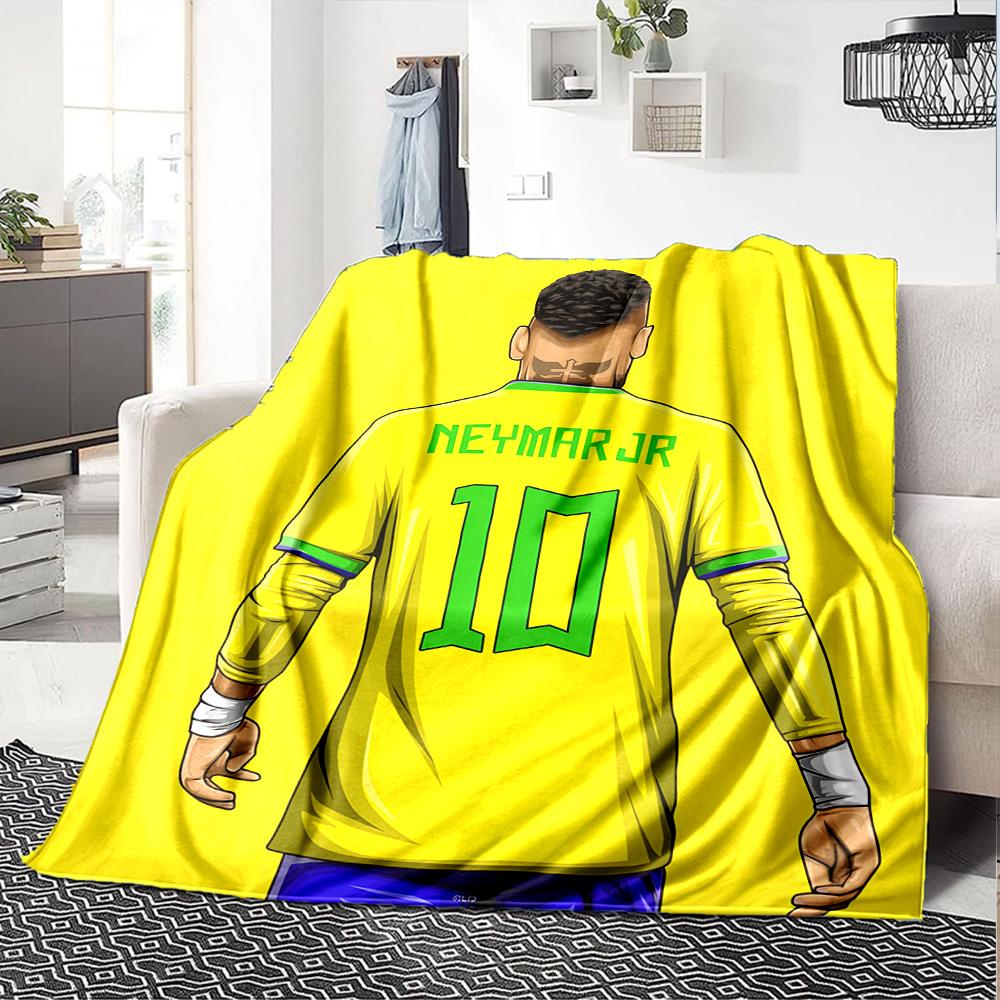 1pc Neymar8 Blanket, Gift, for Men and Women, Soft Blanket, Good for Sofa Bed Couch Travel, Lightweight Flannel Blanket