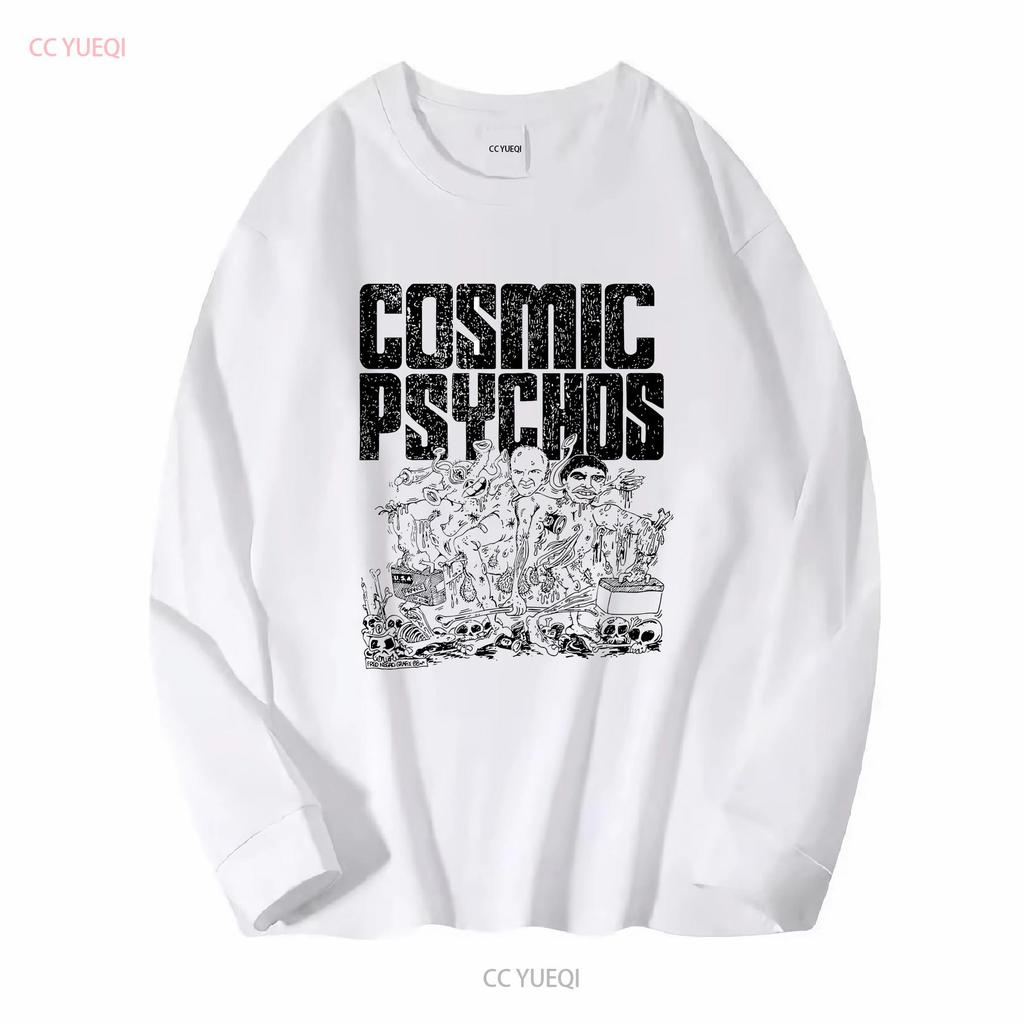 Seltenes Cosmic Psychos Band T-Shirt für Fans S4455 Lang- oder Kurzarm Vintage Gewaschen Dehnbar Weich Stylisch Atmungsaktiv Unisex