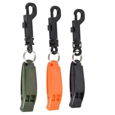 Dual-Frequency Emergency Survival Whistle with Hook - Multi-Function Outdoor Water Sports Life-Saving Whistle (PP Material)