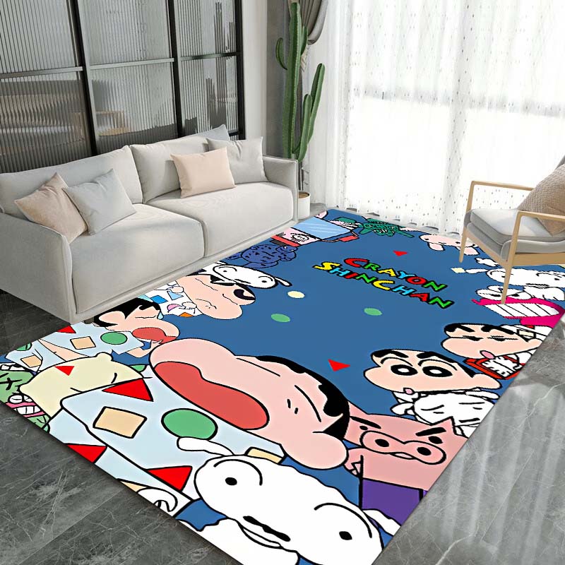 Cute Cartoon Crayon Shin-chan Rug, Suitable for Children's Play Areas, Non-slip Floor Mats, Bedrooms, Living Rooms, Sofas, and 1