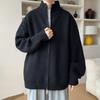 Men's Solid-color Loose Cardigan, Sweater, Knitted Sweater, Men's And Women's Stand-up Collar Zipper Jacket