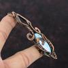 Larimar Anhänger Kupferdraht umwickelter Edelsteinanhänger Handgefertigter Drahtumwickelter Anhänger Larimar Kupferschmuck Hochzeitsgeschenk Ethnischer Stil Anhänger