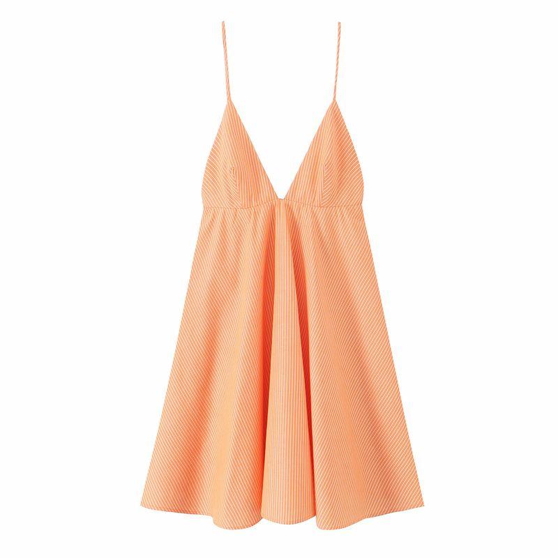 Kaslead New Arrival Women's Clothing Fashion Style Minimalist V Neck Sleeveless Strap Short Version Dress 2563002