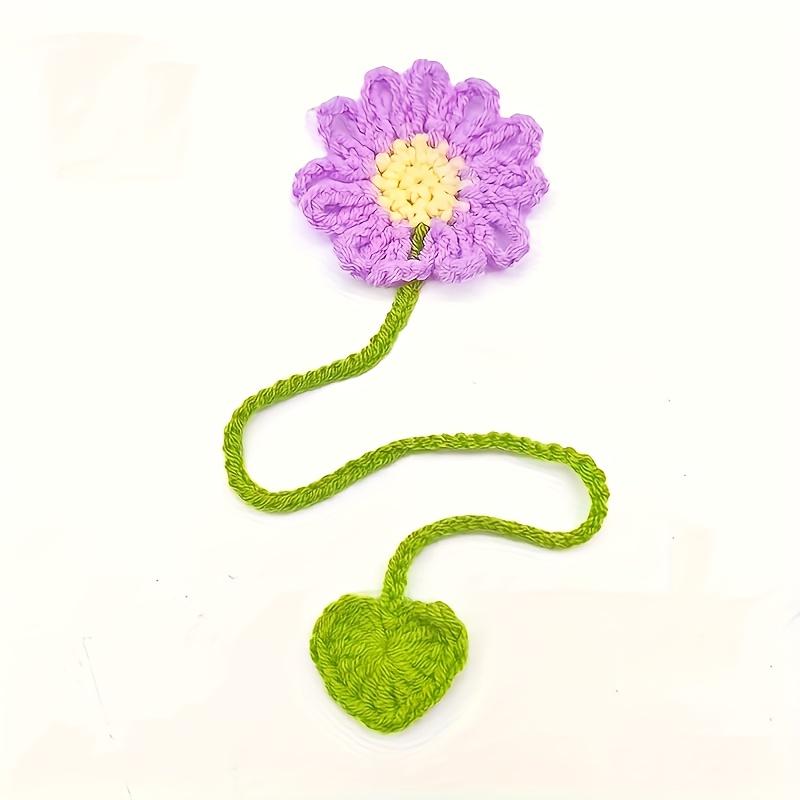 Hand-crocheted Wool Bookmark 4 Strands of Milk Cotton Hand-woven Flower Bookmark Butterfly Bookmark Can Be Pasted