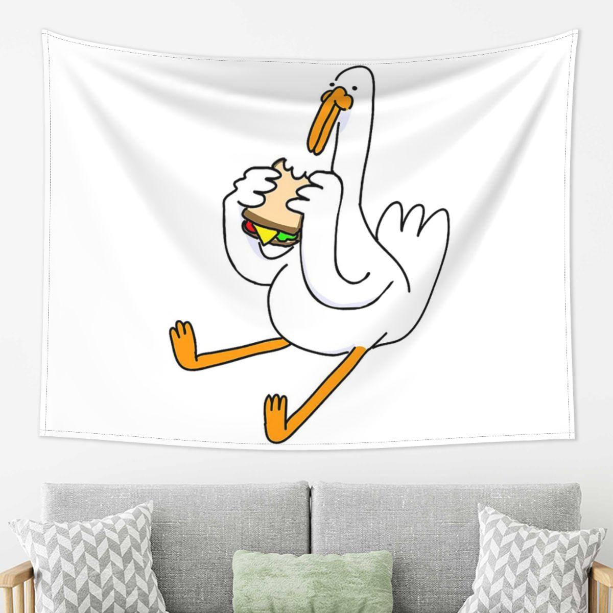 

Sandwich Goose Tapestry Decoration Art Aesthetic Tapestries for Living Room Bedroom Home Wall Cloth Wall Hanging 74x94cm(29x37in)
