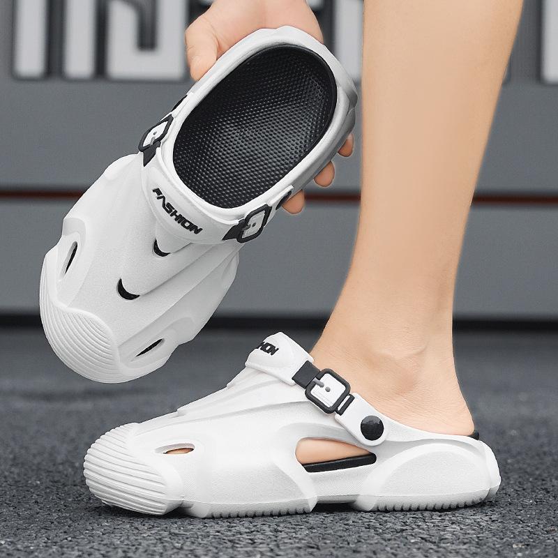 

Толстая подошва, наступить в дерьмо, как новые сандалии летом, нескользящие для улицы, для вождения, дырявые туфли, дышащие, дезодорирующие и износостойкие, два са 38