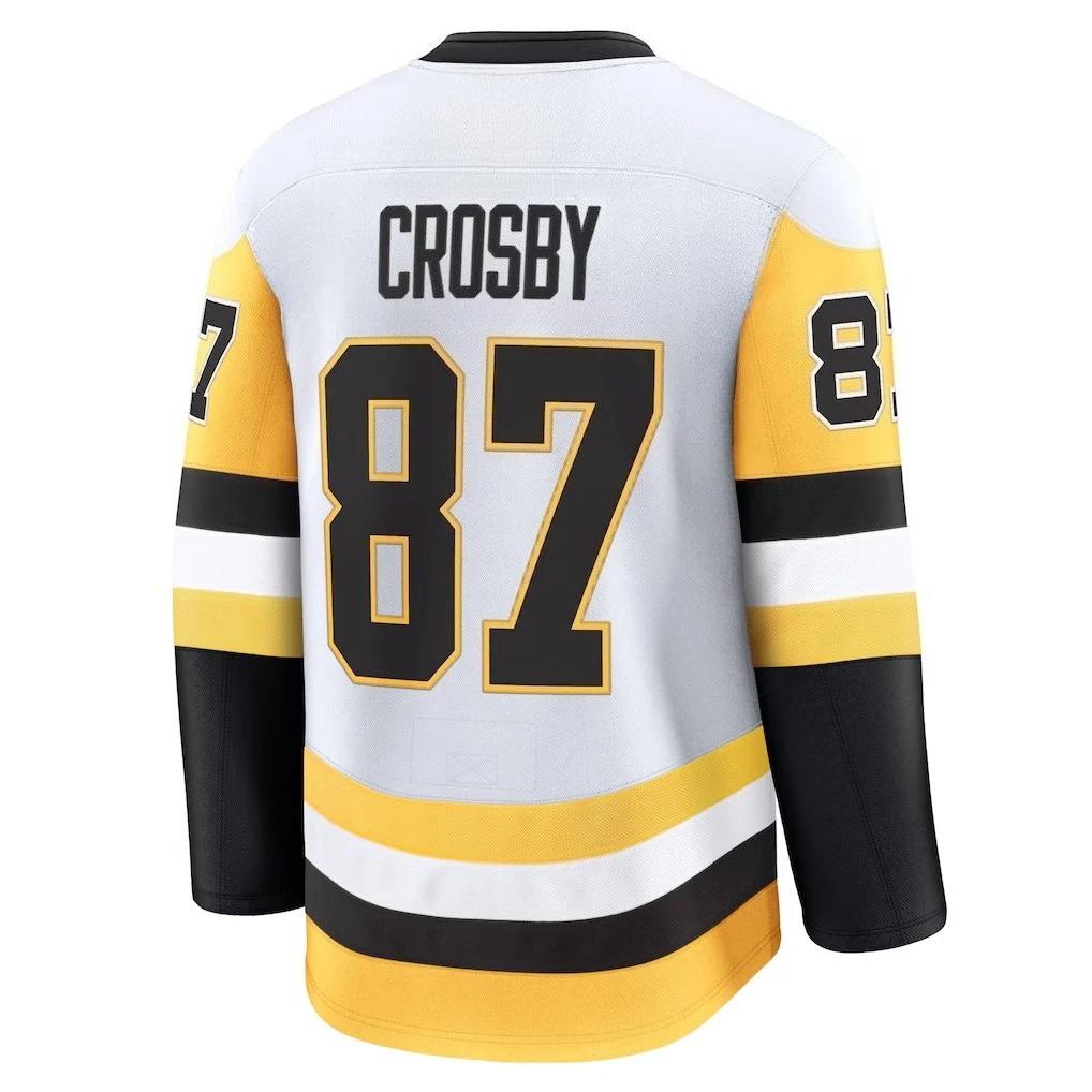 Hockey Jersey White/Yellow/Black Striped Design Apparel for Fans & Collectors 3d Prints T-shirt Long V-neck T Shirt