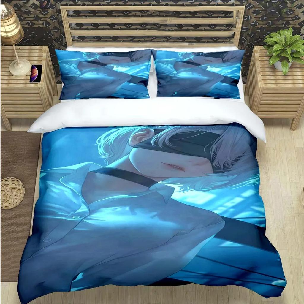 Famous Film Role A-Automata Nier Print Bedding Sets Bed Supplies Set Comforter Set Teens Girls Cartoon Twin Single Kid Gift