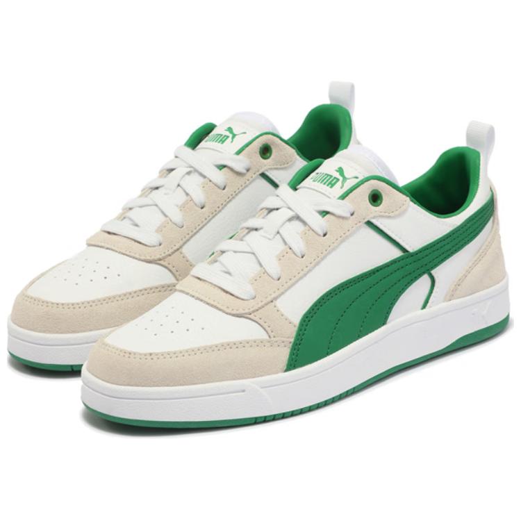 Puma Dribble Fashionable Durable Low-Top Casual Shoes Unisex Casual Shoes White Green 401057-01