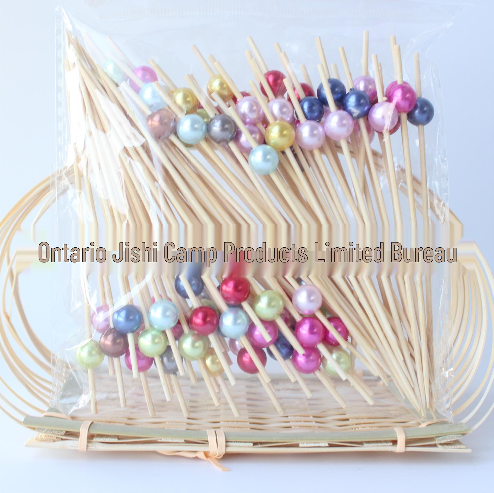 

Цветные бамбуковые шпажки для коктейлей и фруктов с жемчужинами, 100 одноразовых штук 12cm, 100 pieces/package