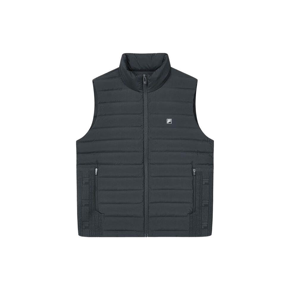 FILA Down Vests Men s Jet Black Stand Collar Moderate Other F11M342915F-BK L