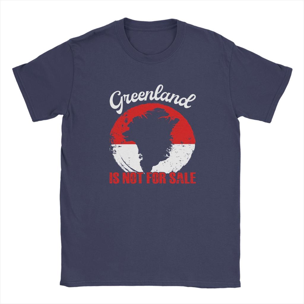 Grönland Ist Nicht Zu Verkaufen T-Shirt Sommer Mode T-Shirts Unisex Baumwolle Rundhals Oversize Oberteil T-Shirts Kurze Ärmel Y2K Lustige Oberteile