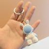 Sale Cartoon Space Rabbit Keychain Decompression Belt Opening Small Gift Student Prize Three-Dimensional Pendant Spot