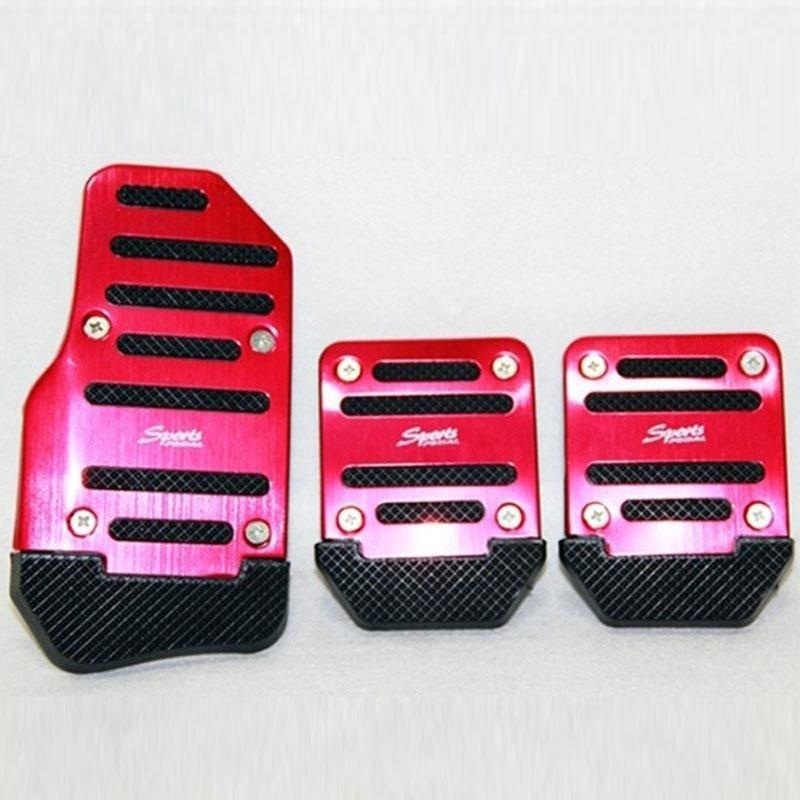 3pcs/2pcs Car Auto Vehicle Non-slip Pedal Foot Treadle Cover Pad Aluminium