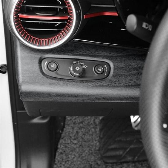For Chevrolet Trax 2023 2024 2025 Black Wood Grain Headlight Switch Cover Trim