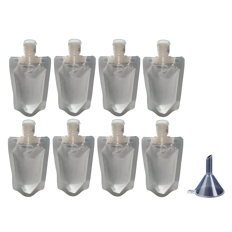 

[8 piece set + 1 funnel] pouch container 50ml/100ml shampoo subdivision pouch refill travel Small bottle travel liquid individual packaging Leak proof