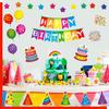 39 PCS Happy Birthday Bulletin Board Set, Colorful Birthday Decoration Cakes, Stars, Firework, Balloon, Party Hats Cut-Outs Classroom Decorations