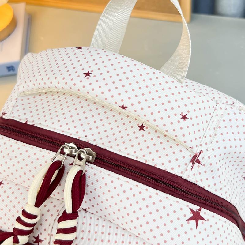 Star Print Student Schoolbag Color Contrast Women's Large Capacity Backpack