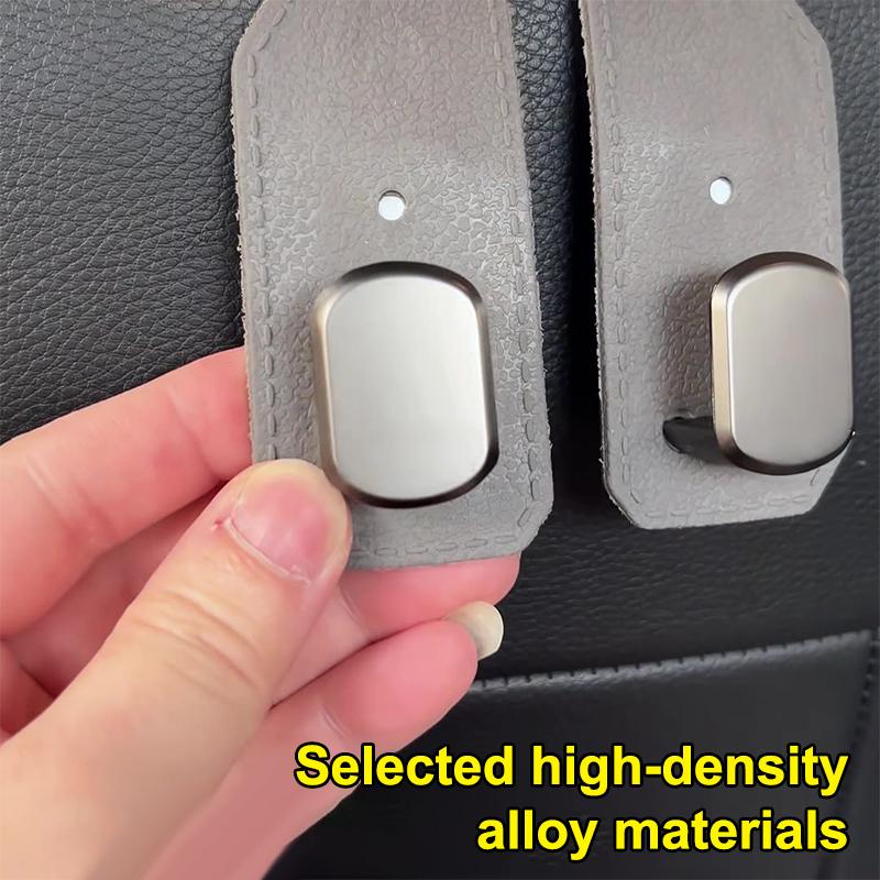 2 i 1 Bil Nakkestøtte Krok Premium Semsket Baksete Hengende Dobbel Krok 15 kg Stor Bærende Legeringskrok Henger Universell