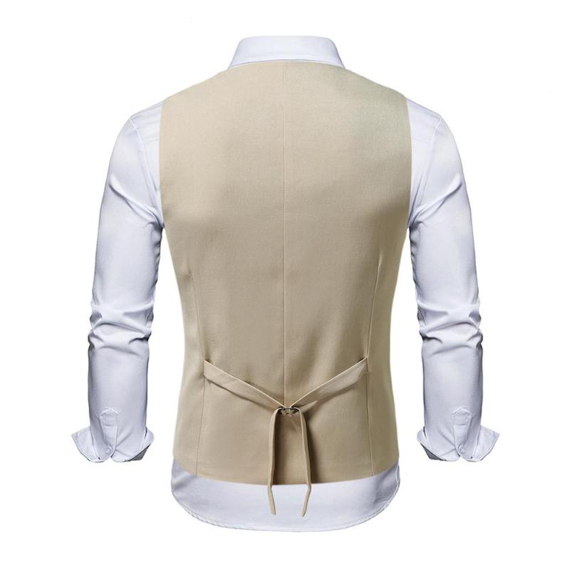 Vintage British Style Double-breasted Men's Suit Vests Wedding Business Party Slim Fit Sleeveless Tuxedo Waistcoat Mens Clothing
