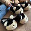 Fashion Women Indoor Cotton Slippers Funny Dog Girls Autumn Winter Warm Shoes Soft Plush Anti-slip Female House Floor Fluffy Slipper