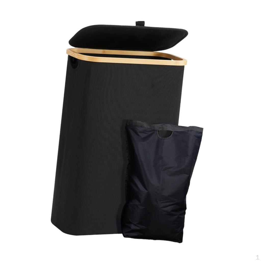 Clothes Bin with Lid, Storage Basket for Bedroom And Bathroom