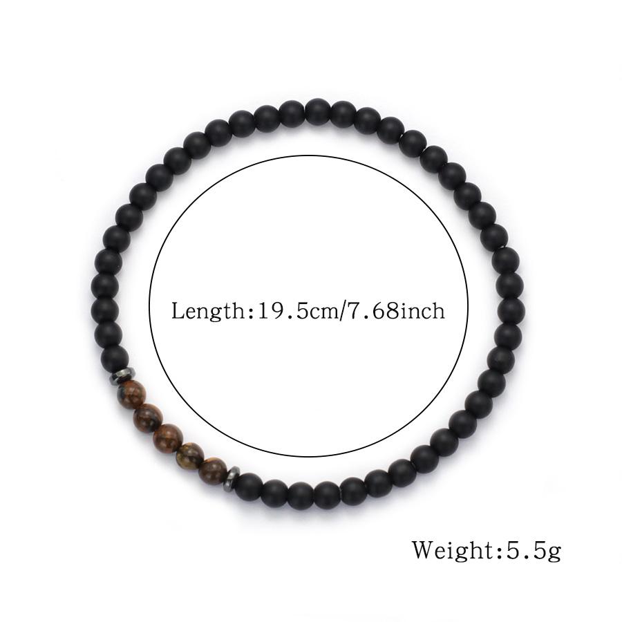 Simple Style 4mm Beads Bracelet Men Women Tiger Eyes Malachite Lava Hematite Stone Braslet Prayer Meditation Yoga Accessories