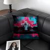 Rennsport Kühlkissenbezug Natürliches Leinen Bio-Stoff Beidseitiger Druck Sofa Heimdekoration Geschenk Kissenbezug