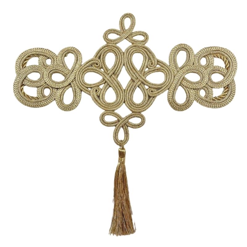 Handmade Gold Threads Flower Tassels Chinese Knot Tassels Sewing Charms Tassels for Home and Wedding Celebrations 1 золотой