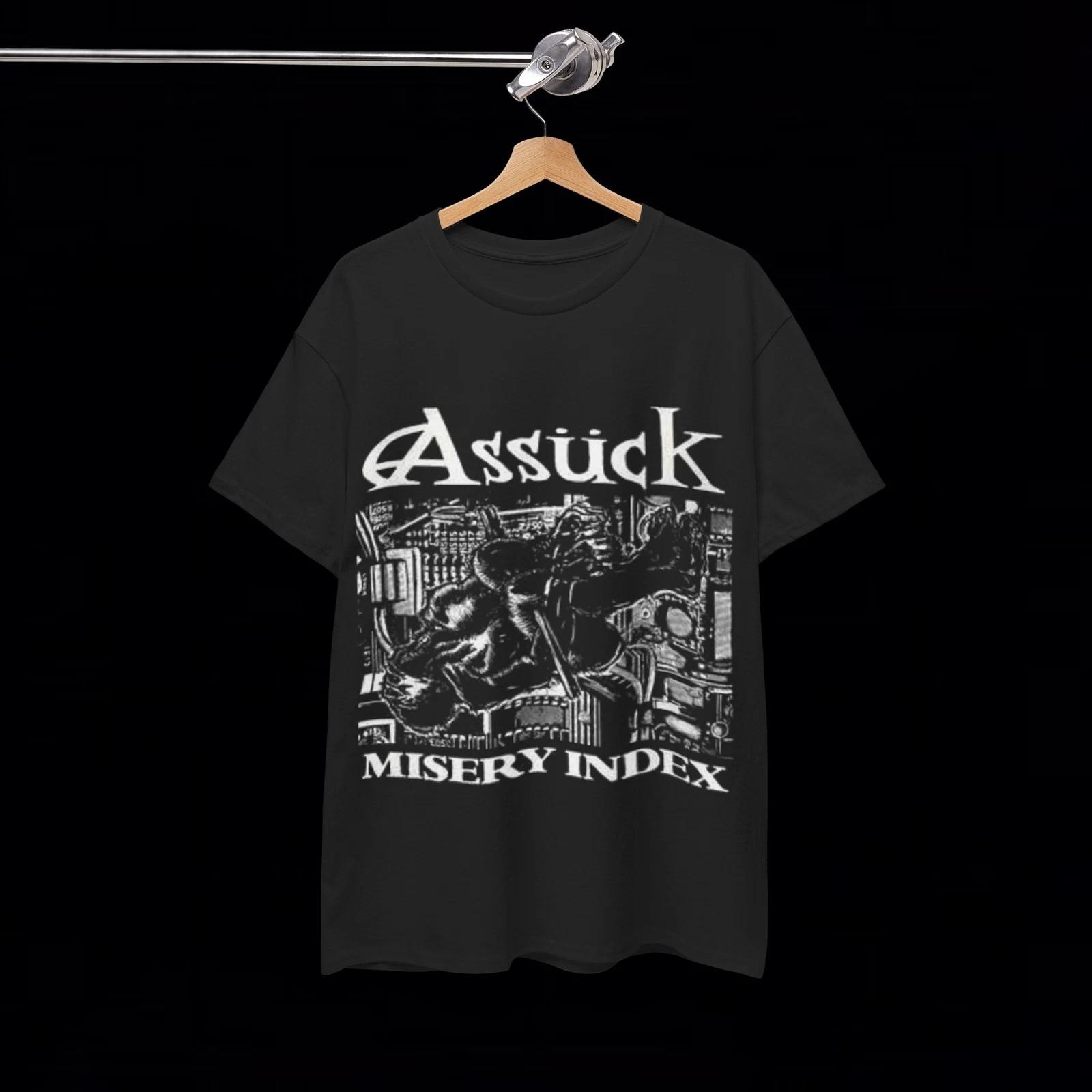 Футболка Assück Index Страданий Crust Punk Grindcore Death Metal Винтажный Мерч Группы S