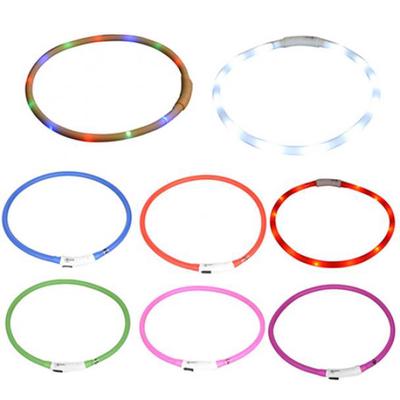 Collare per cuccioli di cane da compagnia con cintura di sicurezza a LED lampeggiante ricaricabile tramite USB