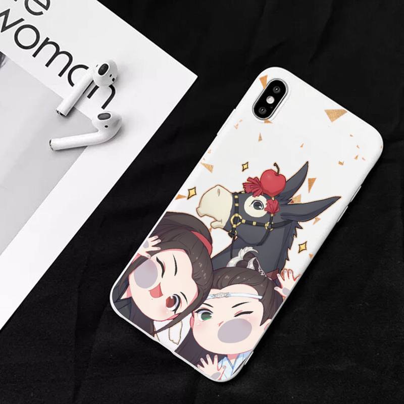 Anime Grandmaster Mo Dao Zu Shi MDZS Phone Case for iPhone 11 12 13 Mini Pro Xs Max 8 7 6 6S Plus X XR Solid Candy Color Case