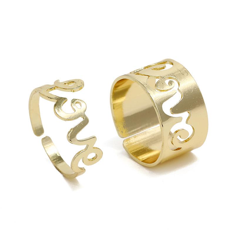 Versatile Women's Fashion Couple Rings: Light Luxury, Colorfast, Unisex Knuckle & Plain Finger Rings