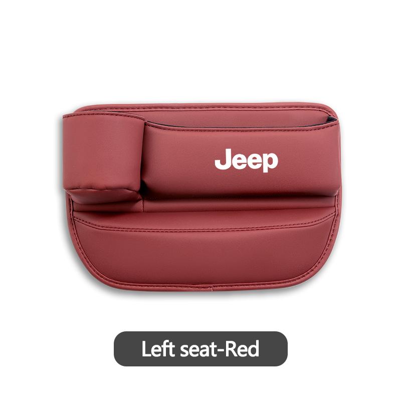 Leather Car Seat Gap Storage Box Gap Side Storage Box for Jeep JPB Renegade Wrangler JK Compass Grand Cherokee Gladiator
