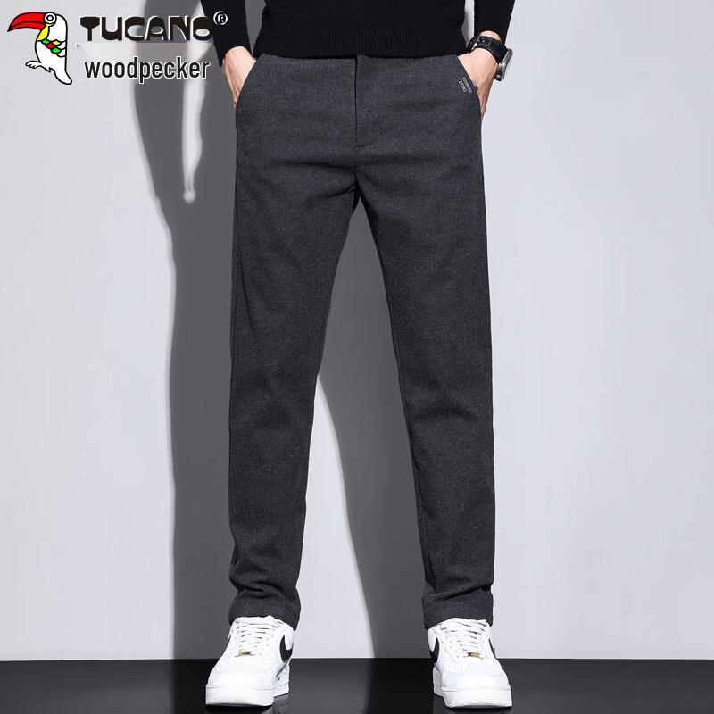 TUCANO Men's Wool Blend Straight-Leg Casual Business Pants
