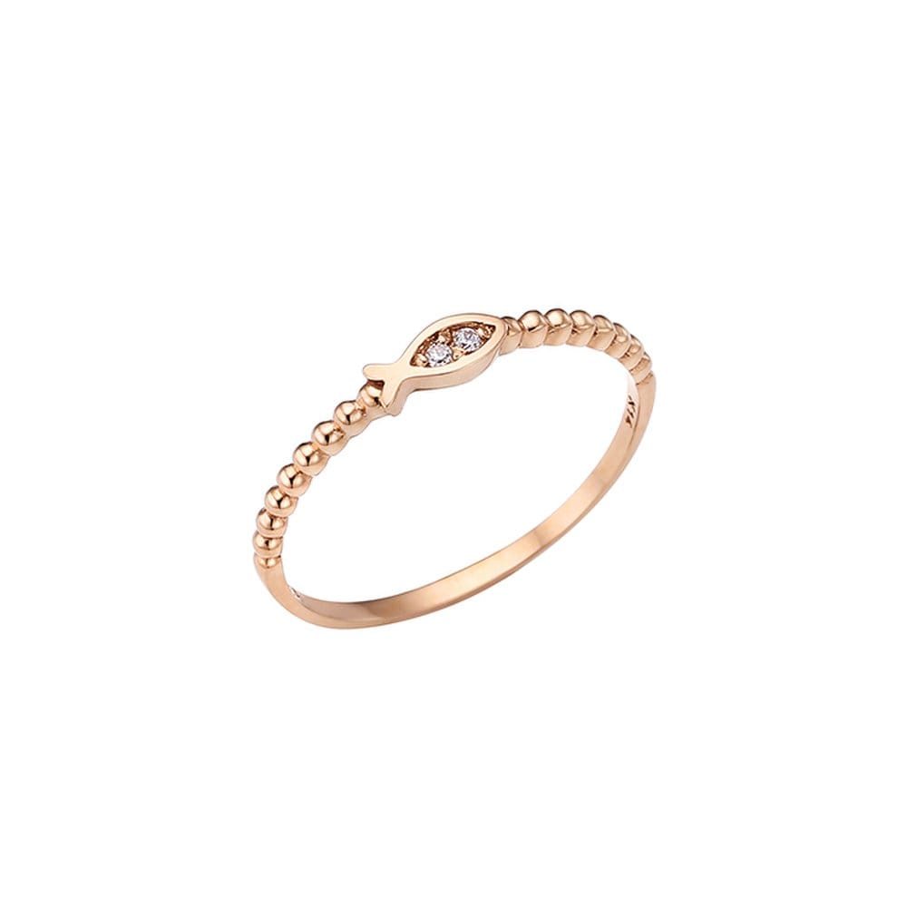 14K Fish Ball Cubic Ring