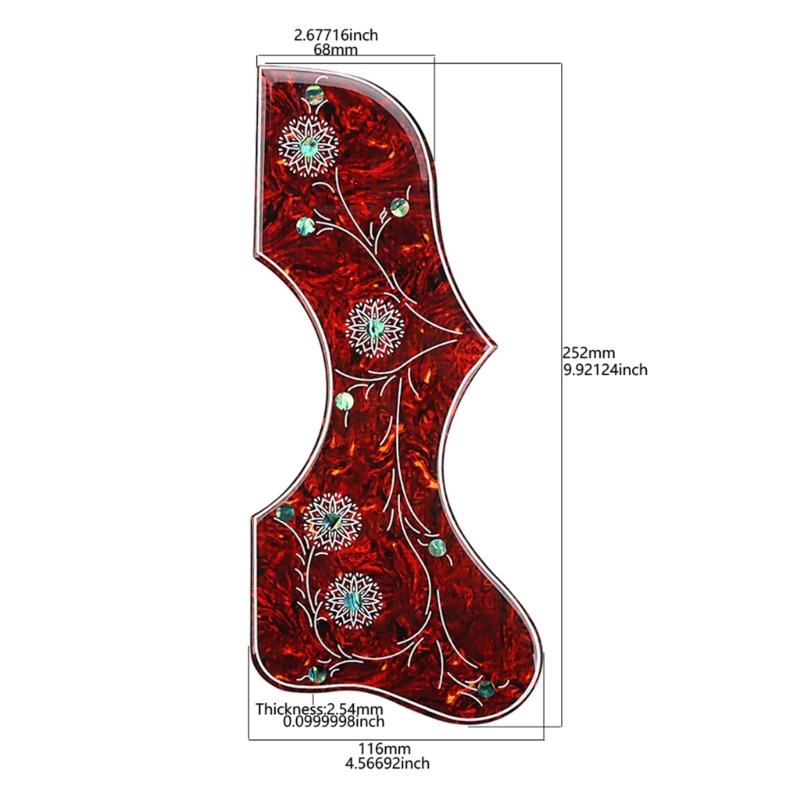 1PC Guitar Pickguard Scratch Plate Self-Adhesive Pickguard Sticker Guard Plate