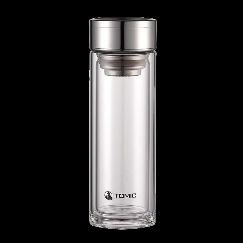 TOMIC Double-Layer Glass Tea Infuser Bottle
