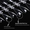 Cross-Border Street Encounter: Salon-Quality Short Round Crescent Nail Tips - No Carving or Grinding Needed
