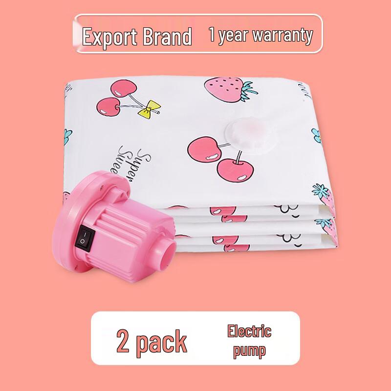 Vacuum Storage Compression Bags with Electric Pump - 2 Pack