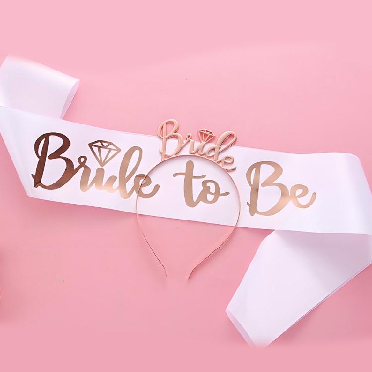 Superior Bride Celebrating Hair Accessories Set For Wedding Bachelorette And Bridal Shower Celebrations