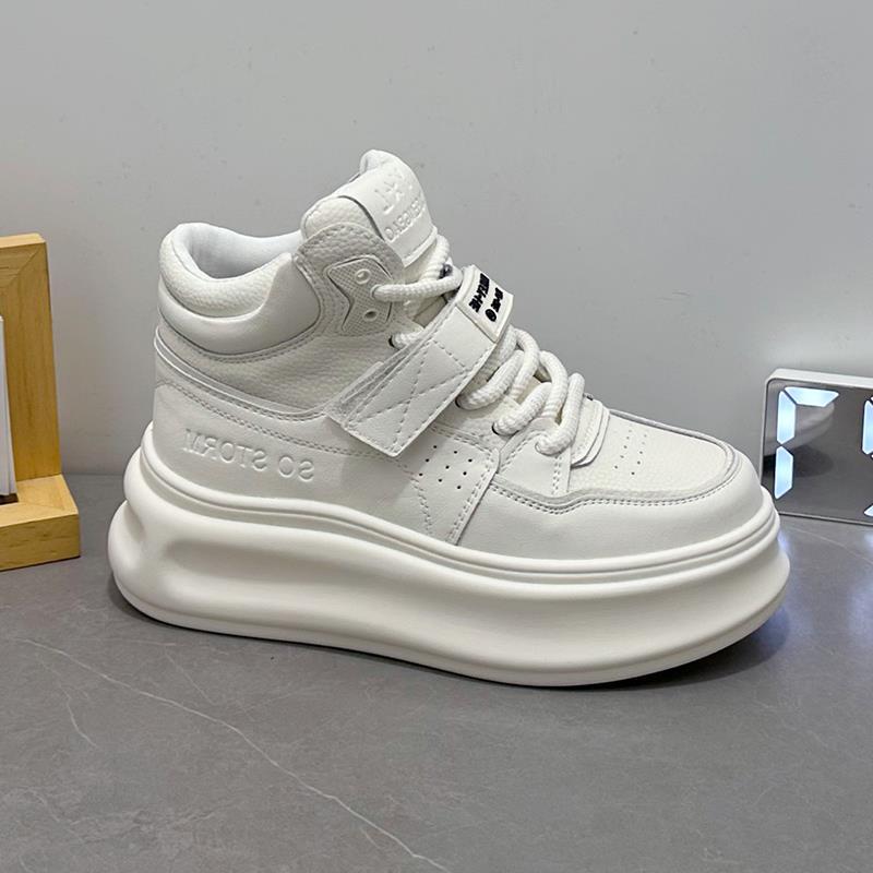 

Модные повседневные туфли для бега на осень и зиму, универсальные туфли из бархата и хлопка, европейские высокие маленькие белые туфли для женщин на платформе, новые спортивные и 34 белый