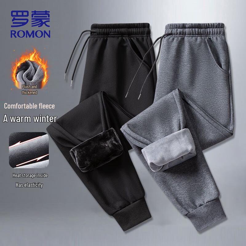 

Romon Men s Winter Fleece Lined Casual Pants 3XL