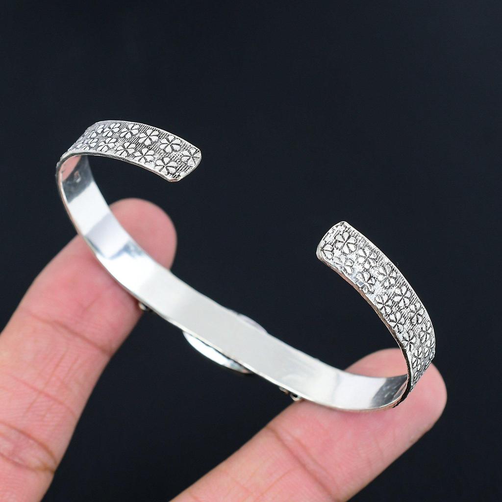 Daughters Day Deal 925 Sterling Silver Kyanite Gemstone Mother Bangle Jewelry