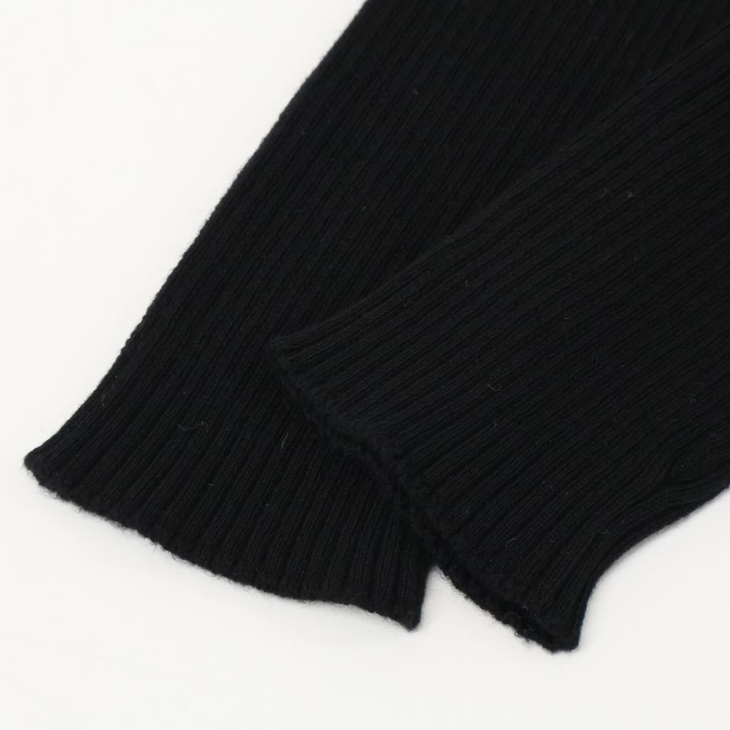 Prada 2011 DNA945 S221 Black Cotton Turtleneck Ribbed Knit Top Tops 40 blackUsed