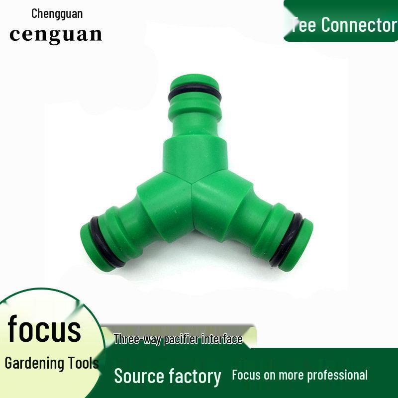 4-Point Plastic Car Wash Hose Quick Connect Tee Nipple for Garden Irrigation