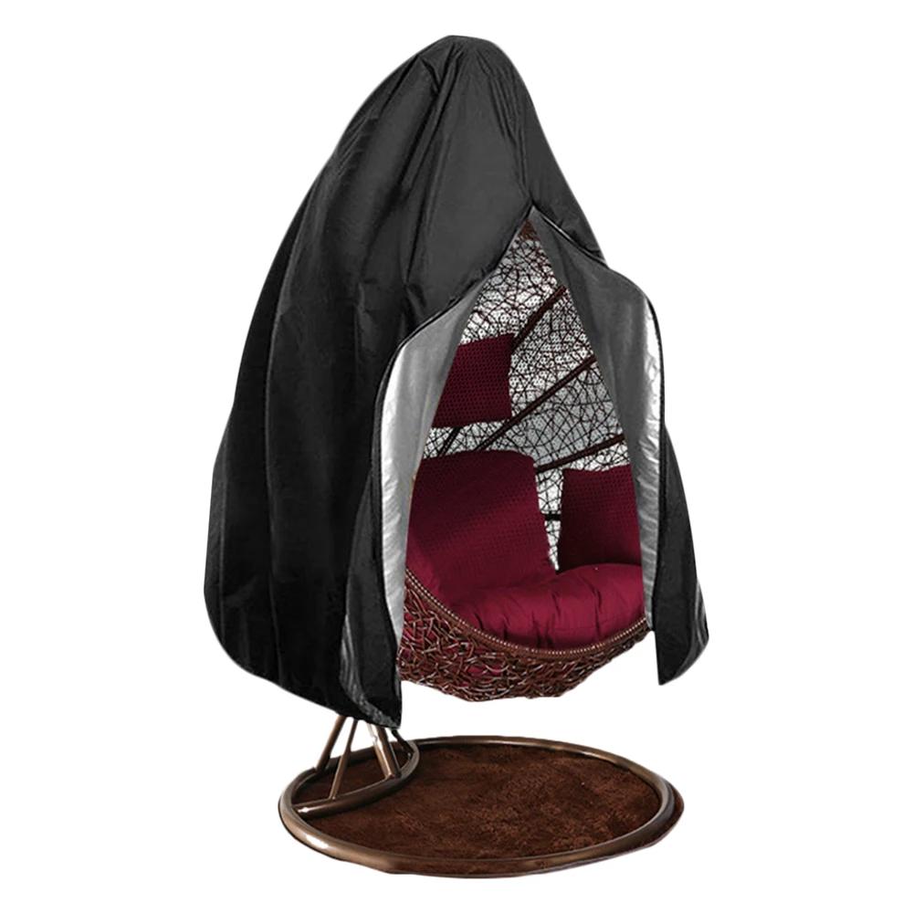 

Черный чехол на стул для патио, кресло-качалка, водонепроницаемый пылезащитный чехол с застежкой-молнией, защитный чехол, подвесной чехол на стул для улицы 190*115cm чёрный