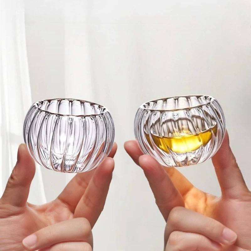 30ml DoubleWallBorosilicate Glass Cups - Heat-Resistant MiniTeacups for Espresso Gongfu Tea Ceremony & Cute Transparent Gift Set